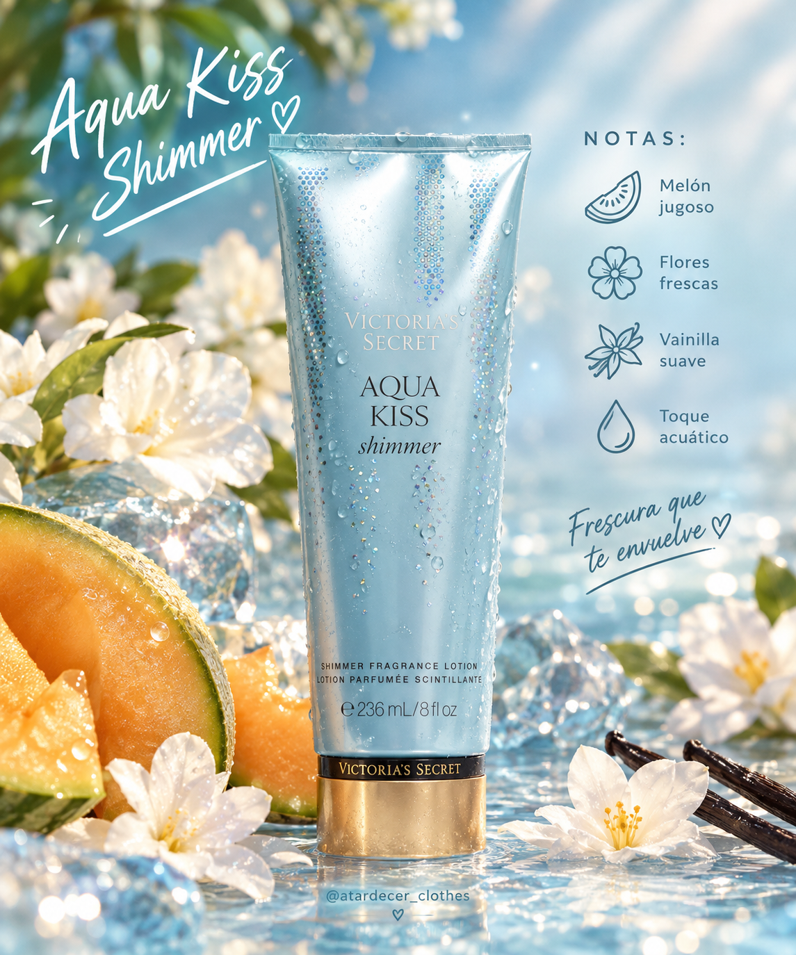 Victoria's Secret Aqua Kiss Shimmer – Crema Corporal