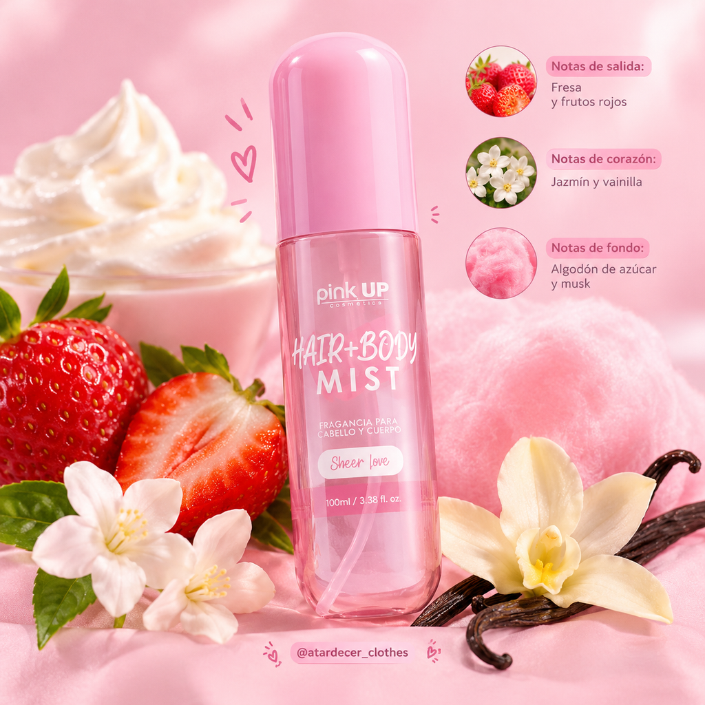 Hair + Body Mist Sheer Love - Pink Up