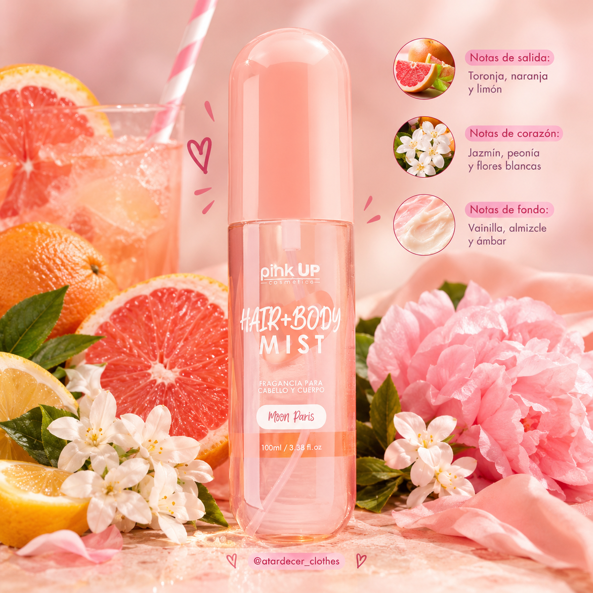 Hair + Body Mist Mon Paris - Pink Up