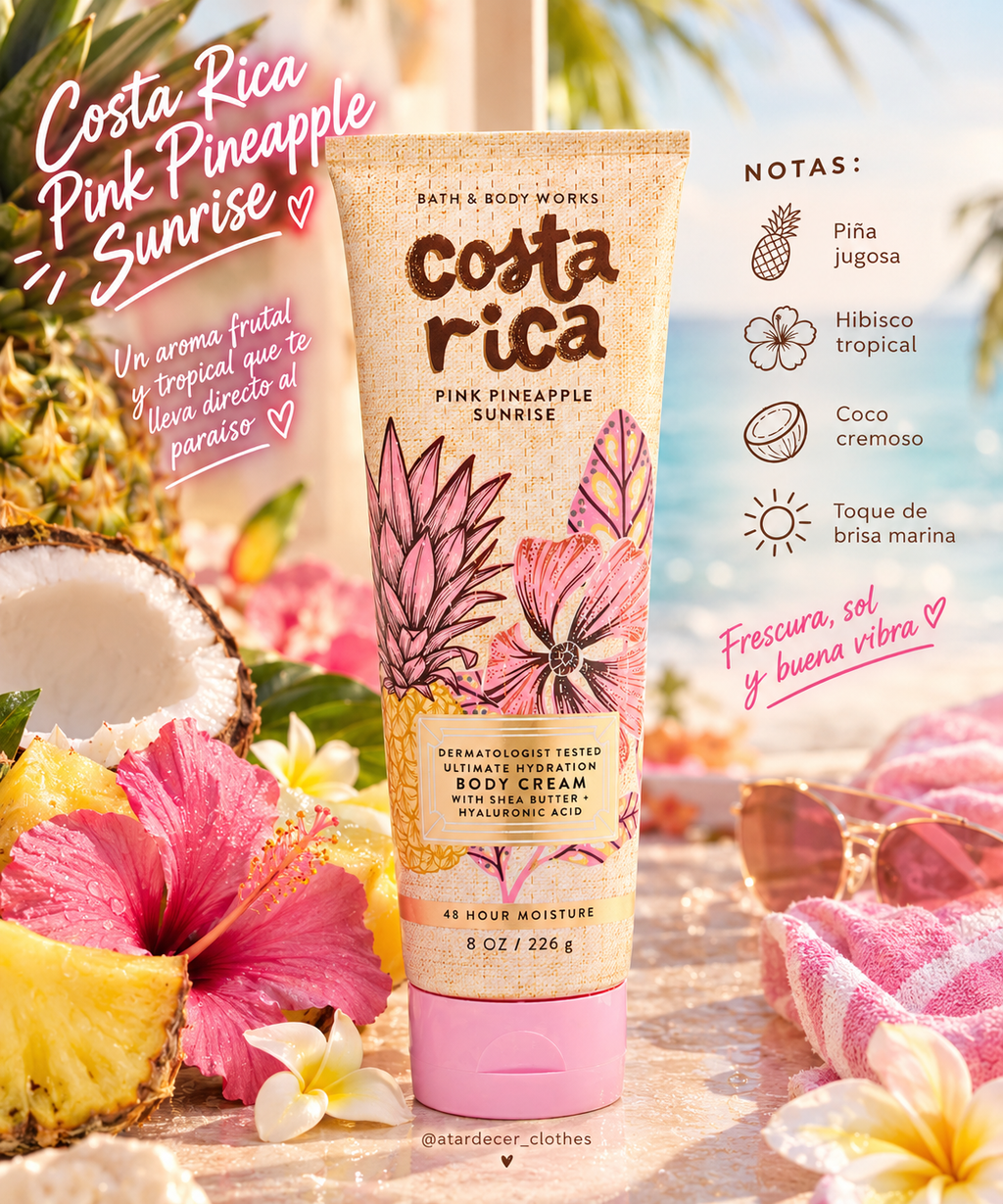 Bath & Body Works Costa Rica Pink Pineapple Sunrise – Crema Corporal