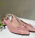 Zapatilla Destalonada con Moño Elegance