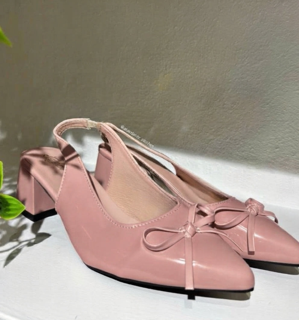 Zapatilla Destalonada con Moño Elegance