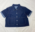 JS Denim Camisa Mezclilla Manga Corta Oversize