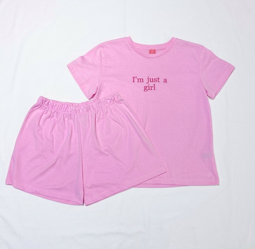 Set de Pijama Rosa "I'm Just A Girl"