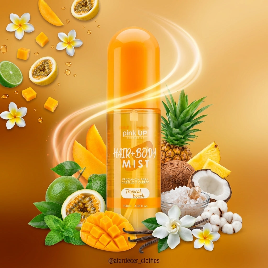 Hair + Body Mist Tropical Beach - Pink Up