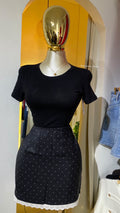 Falda polka negra