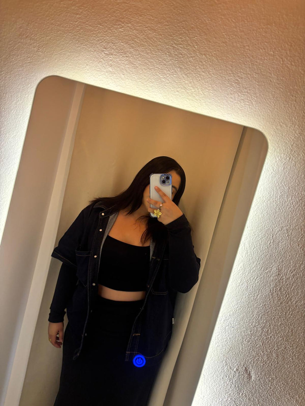 ZARA Falda larga negra