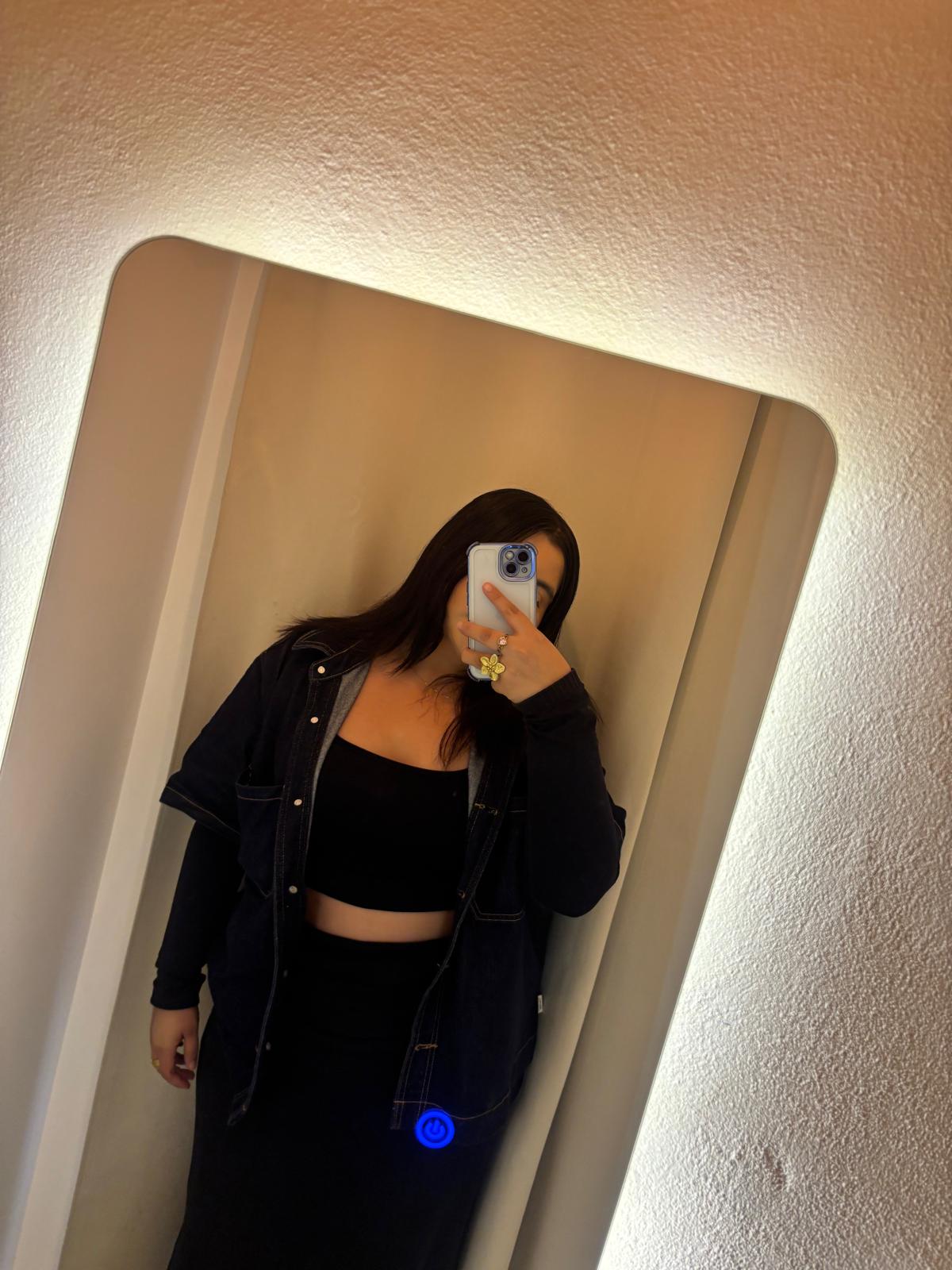 ZARA Falda larga negra