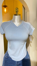Top Azul Cielo Estilo Deportivo