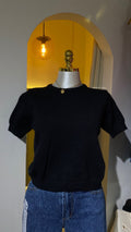 Blusa Top de Tejido de Punto Ligero de Manga Corta