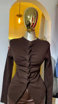 Blusa de manga larga con botones
