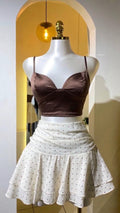 ZARA Falda de polka perla